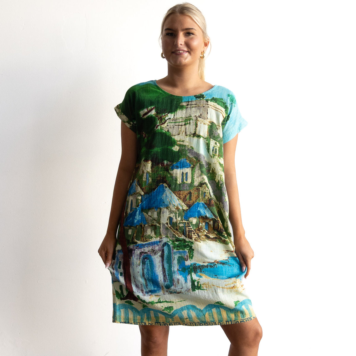 Short Sleeve Tunic Dress - Tulum - 61035