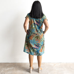 Short Sleeve Tunic Dress by Orientique Australia - Tayrona - 61755