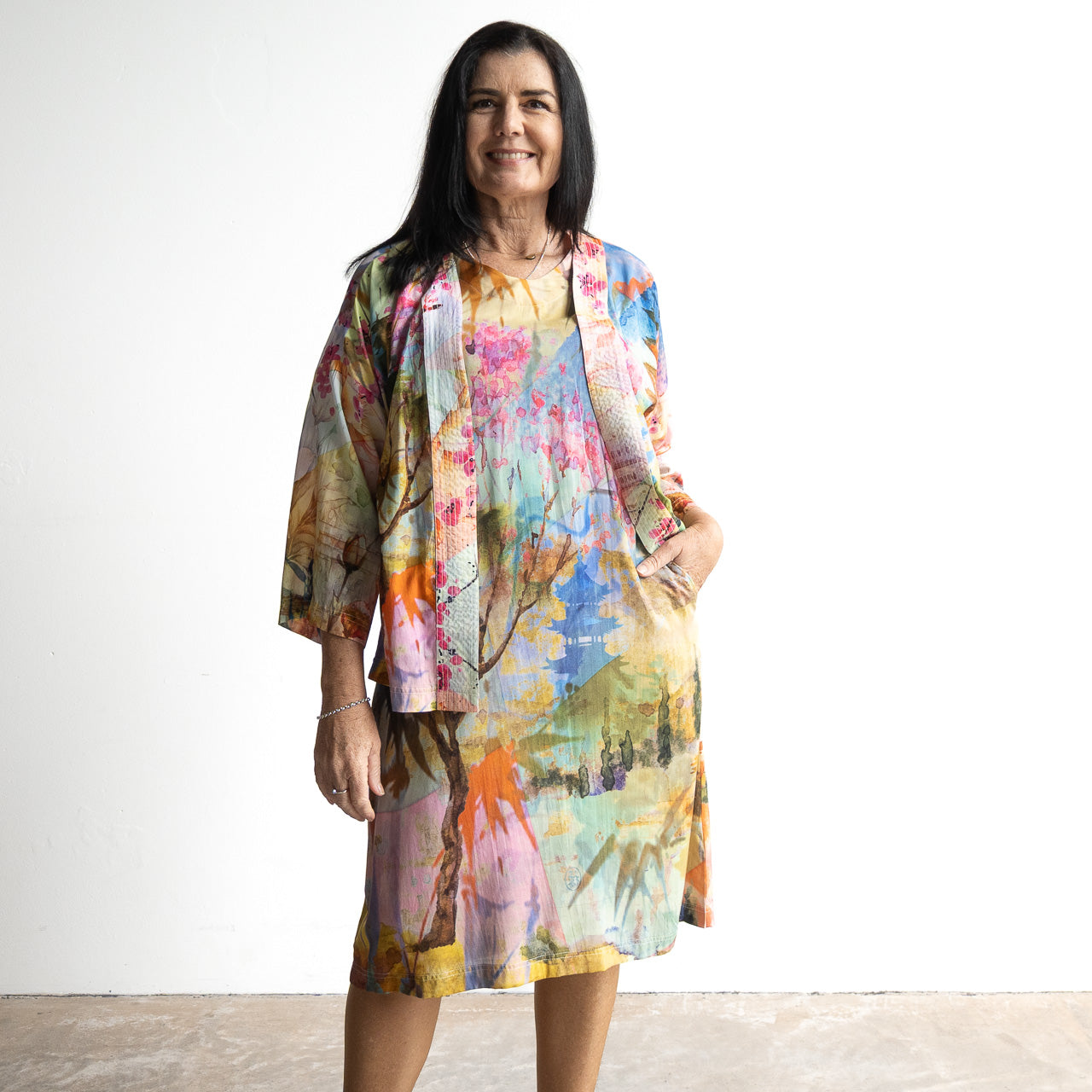 Silky Shift Dress by Orientique Australia - Scenic - 71604