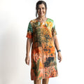 Silky Shift Dress by Orientique Australia - Vintage Tropical - 71604