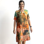 Silky Shift Dress by Orientique Australia - Vintage Tropical - 71604