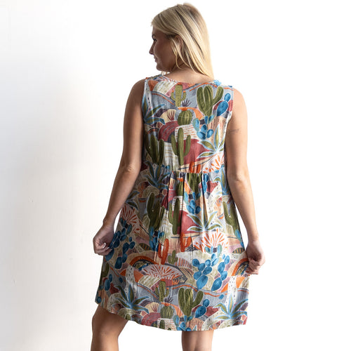 Sleeveless Shift Dress - Desert - 21879