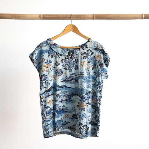 Soft Fold Neckline Top - Nanjing - 62839