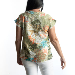 Soft Fold Neckline Top by Orientique Australia - Algarve - 22967