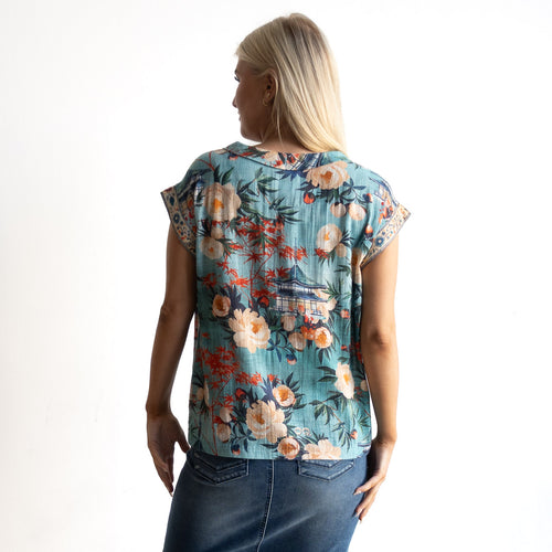 Soft Fold Neckline Top - Gordes - 23170