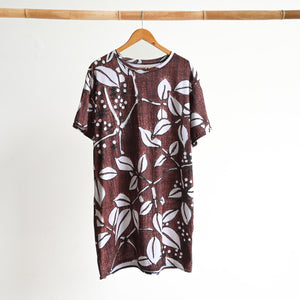 Sporty Plus Size T-shirt Dress - Island Leaves