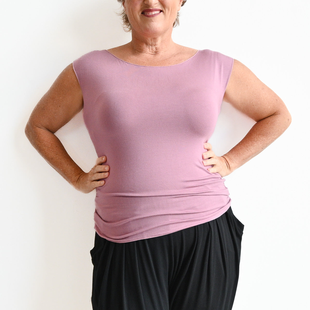 Square Cut T-shirt Tank in Bamboo