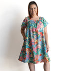 Square Neck Smock Dress by Orientique Australia - Malvinas - 30181