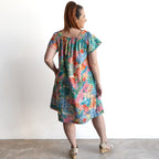 Square Neck Smock Dress by Orientique Australia - Malvinas - 30181