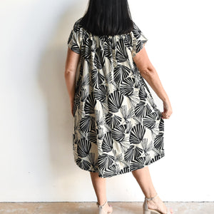 Square Neck Smock Dress by Orientique Australia - Papagayo - 71505