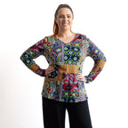 Statement T-shirt Long Sleeved by Orientique - Aubusson - 23098