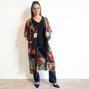 Kimono Midi Wrap Jacket by Orientique Australia - Staying Alive - 92097