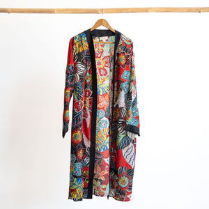 Kimono Midi Wrap Jacket by Orientique Australia - Staying Alive - 92097