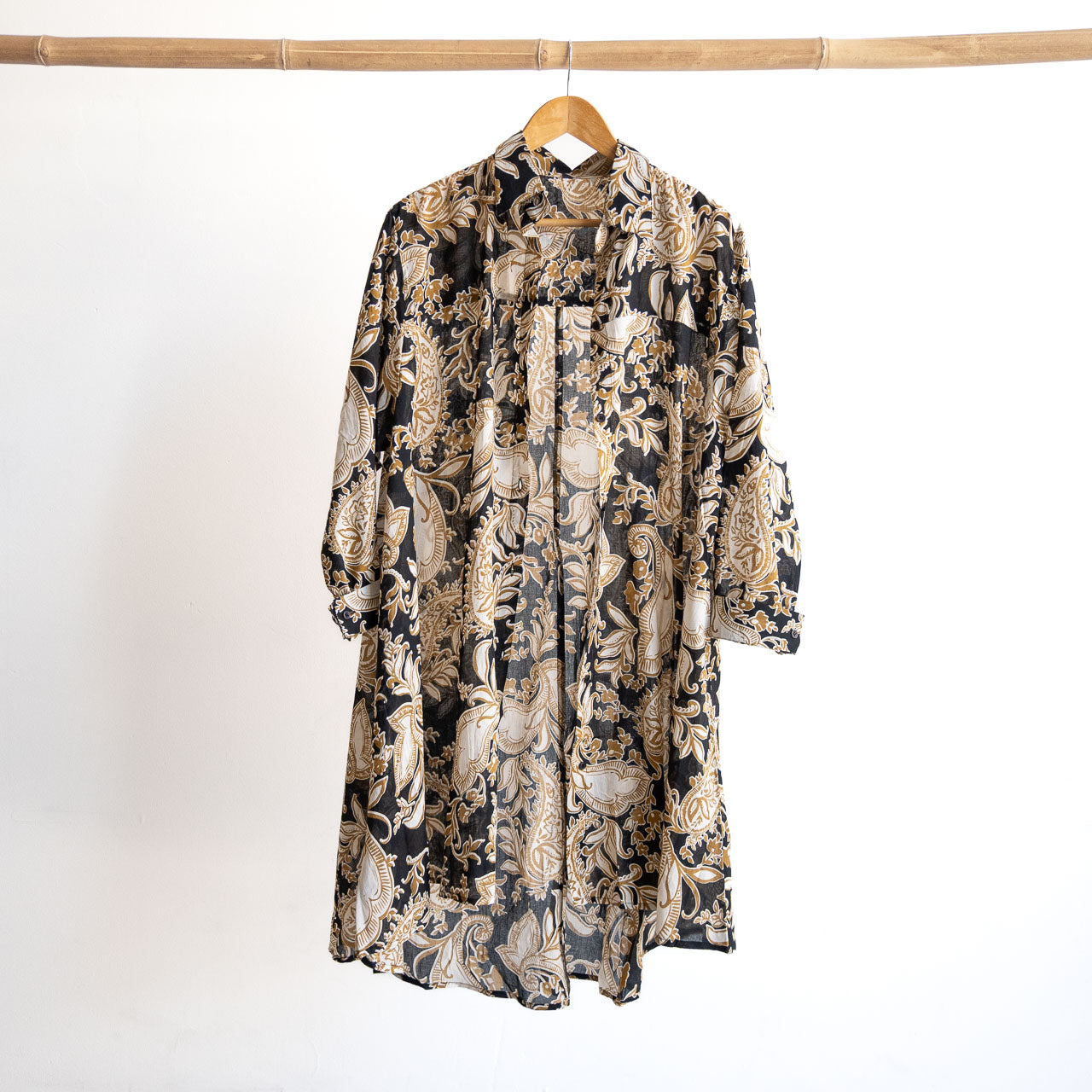 Stepping Out Long Cotton Shirt - Paisley Nouveau