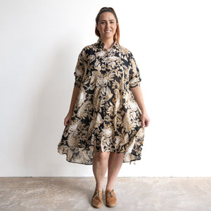 Stepping Out Long Cotton Shirt - Paisley Nouveau