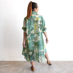 Stepping Out Long Cotton Shirt - Petal & Plaid