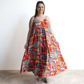 Strappy Trapeze Maxi Dress - Peru - 71602