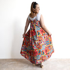 Strappy Trapeze Maxi Dress - Peru - 71602