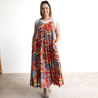 Strappy Trapeze Maxi Dress - Peru - 71602