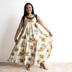 Strappy Trapeze Maxi Dress by Orientique Australia - Guatemala - 30168