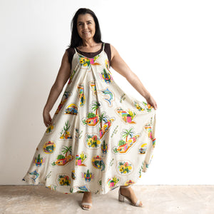 Strappy Trapeze Maxi Dress by Orientique Australia - Guatemala - 30168