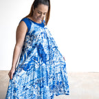 Strappy Trapeze Maxi Dress by Orientique Australia - Okayama - 40187