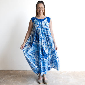 Strappy Trapeze Maxi Dress by Orientique Australia - Okayama - 40187