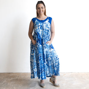 Strappy Trapeze Maxi Dress by Orientique Australia - Okayama - 40187