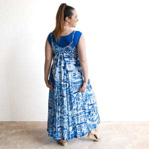 Strappy Trapeze Maxi Dress by Orientique Australia - Okayama - 40187