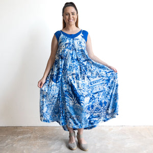 Strappy Trapeze Maxi Dress by Orientique Australia - Okayama - 40187