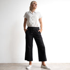 Stretch Denim Cuff Pants by Cafe Latte in Classic Colours