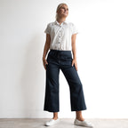 Stretch Denim Cuff Pants by Cafe Latte in Classic Colours