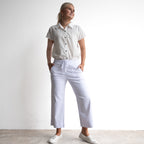 Stretch Denim Cuff Pants by Cafe Latte in Classic Colours