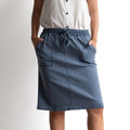 Stretch Denim Drawstring Skirt by Cafe Latte - Enzyme Wash