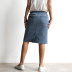 Stretch Denim Drawstring Skirt by Cafe Latte - Enzyme Wash