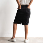 Stretch Denim Drawstring Skirt by Cafe Latte in Classic Colours