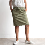 Stretch Denim Drawstring Skirt by Cafe Latte in Classic Colours