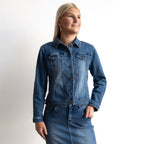 Stretch Denim Jacket by Cafe Latte