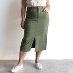 Stretch Denim Midi Skirt by Cafe Latte in Classic Colours
