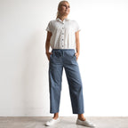 Stretch Denim Wide Leg Pants by Cafe Latte - Enzyme Wash