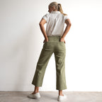 Stretch Denim Cuff Pants by Cafe Latte in Classic Colours