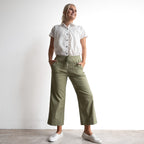 Stretch Denim Cuff Pants by Cafe Latte in Classic Colours