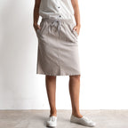 Stretch Denim Drawstring Skirt by Cafe Latte - Enzyme Wash
