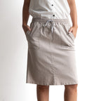 Stretch Denim Drawstring Skirt by Cafe Latte - Enzyme Wash