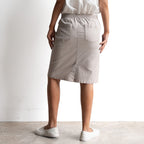 Stretch Denim Drawstring Skirt by Cafe Latte - Enzyme Wash