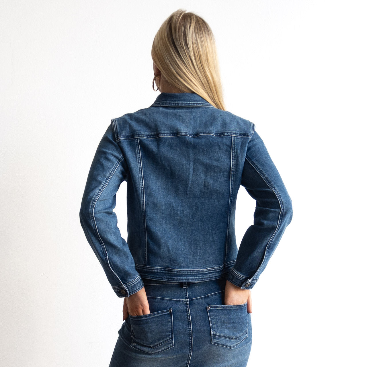 Stretch Denim Jacket by Cafe Latte