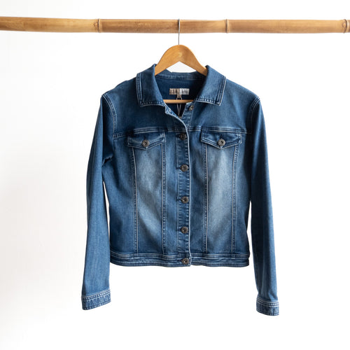 Stretch Denim Jacket by Cafe Latte