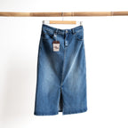 Stretch Denim Midi Skirt by Cafe Latte