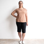 Stretch Denim Shorts by Cafe Latte in Classic Colours