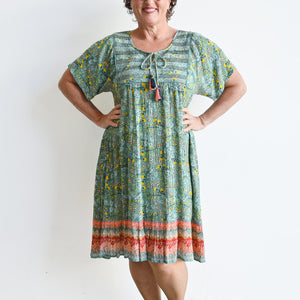 Summer Breeze Smock Dress by Orientique Australia - Chania - 81256 - 24-FitsBustupto140cm KOBOMO